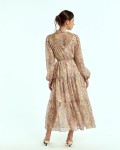SIXDO Voile Flared Dress for Women